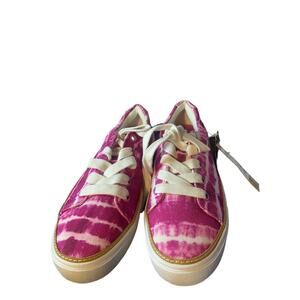 TOMS Alex Fuchsia rose batik canvas sneakers‎